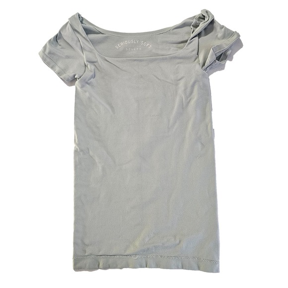 Aeropostale Tops - Aeropostale Seriously Soft Sculpt Womens Sage Green Square Neck Top Small Stretc